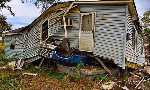 House on top of a car