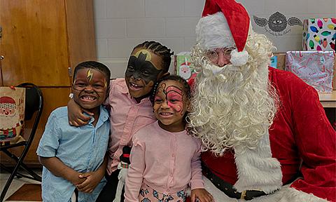 Children with Santa