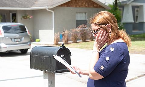 Woman Getting an Eviction Notice